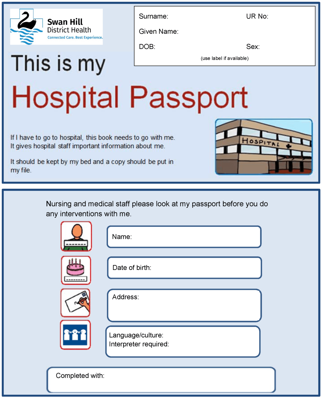 Hospital Passport : Swan Hill District Health